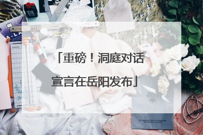 重磅！洞庭对话宣言在岳阳发布