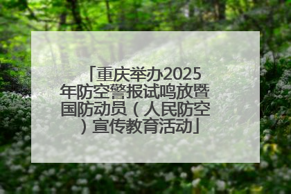 重庆举办2025年防空警报试鸣放暨国防动员（人民防空）宣传教育活动