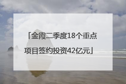 金霞二季度18个重点项目签约投资42亿元