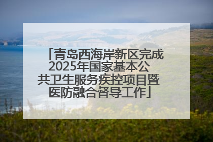 青岛西海岸新区完成2025年国家基本公共卫生服务疾控项目暨医防融合督导工作