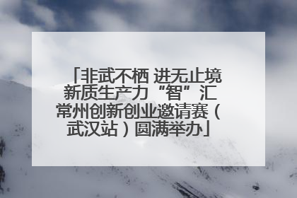 非武不栖 进无止境 新质生产力“智”汇常州创新创业邀请赛（武汉站）圆满举办