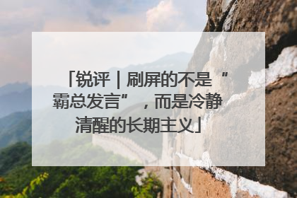 锐评｜刷屏的不是“霸总发言”，而是冷静清醒的长期主义