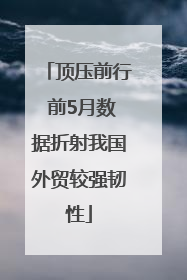 顶压前行 前5月数据折射我国外贸较强韧性