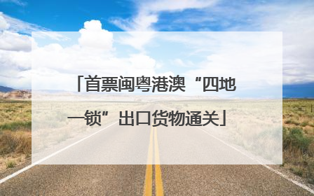 首票闽粤港澳“四地一锁”出口货物通关
