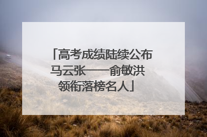 高考成绩陆续公布 马云张一一俞敏洪领衔落榜名人
