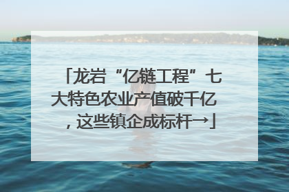 龙岩“亿链工程”七大特色农业产值破千亿，这些镇企成标杆→
