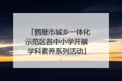 鹤壁市城乡一体化示范区各中小学开展学科素养系列活动