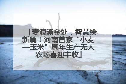 麦浪涌金处，智慧绘新篇！河南首家“小麦—玉米”周年生产无人农场喜迎丰收