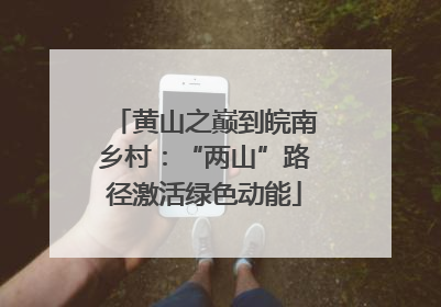 黄山之巅到皖南乡村：“两山”路径激活绿色动能