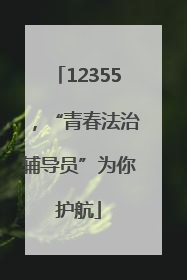 12355，“青春法治辅导员”为你护航