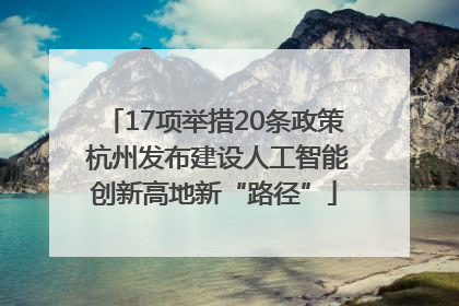 17项举措20条政策 杭州发布建设人工智能创新高地新“路径”