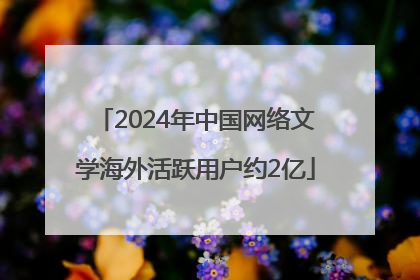 2024年中国网络文学海外活跃用户约2亿