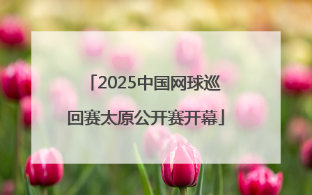 2025中国网球巡回赛太原公开赛开幕