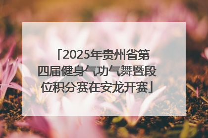 2025年贵州省第四届健身气功气舞暨段位积分赛在安龙开赛