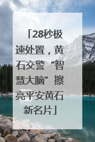28秒极速处置，黄石交警“智慧大脑”擦亮平安黄石新名片