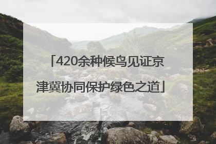 420余种候鸟见证京津冀协同保护绿色之道