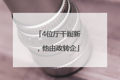 4位厅干履新，他由政转企