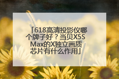 618高清投影仪哪个牌子好？当贝X5S Max的X独立画质芯片有什么作用