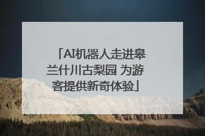 AI机器人走进皋兰什川古梨园 为游客提供新奇体验